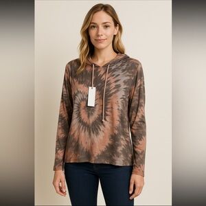 Tie-Dye Hoodie Top-New-Boho-BBQ-Casual-Lounge-